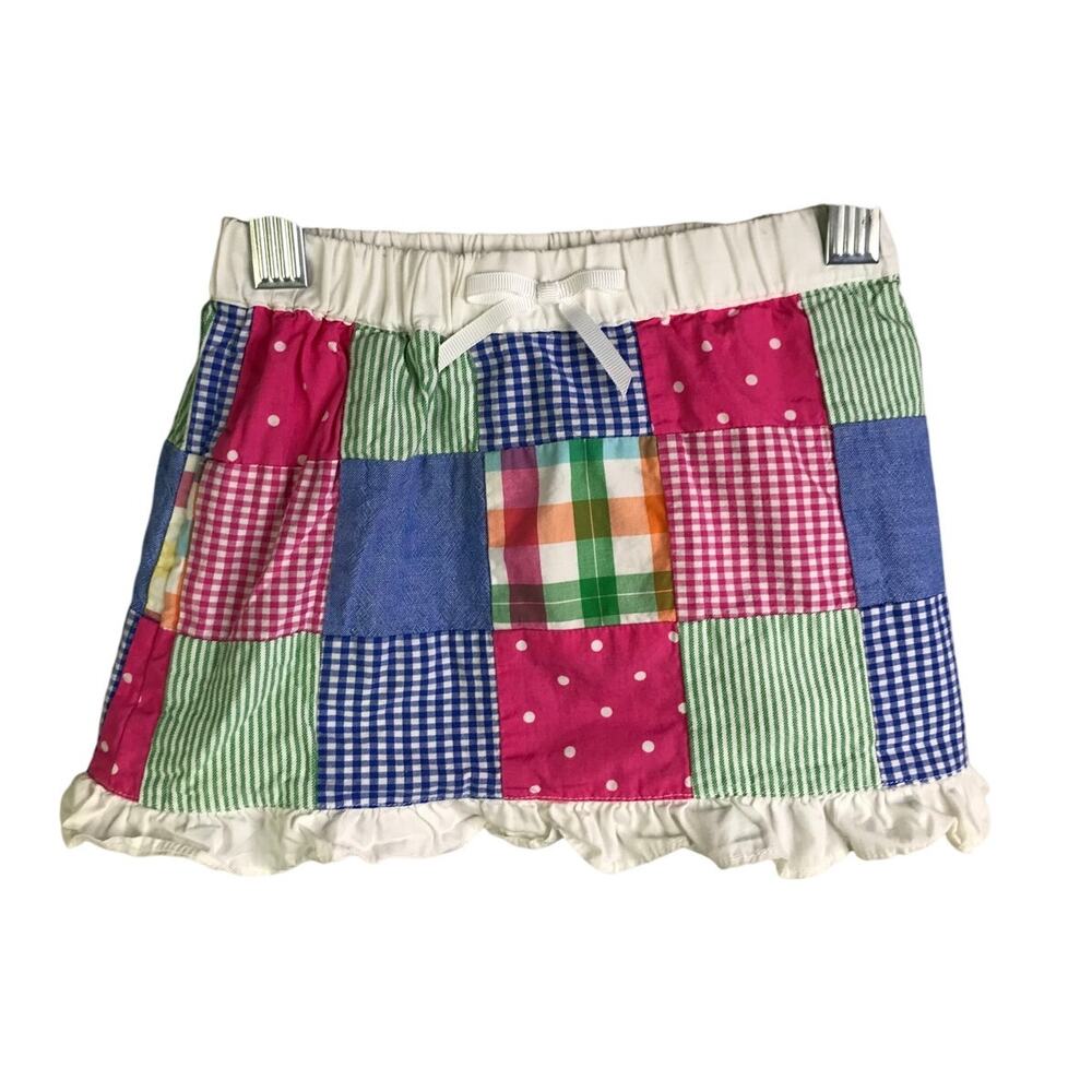 Talbots Kids Skirt‎ Toddler Size 12M Multi-Color Madras Patchwork Elastic Waist